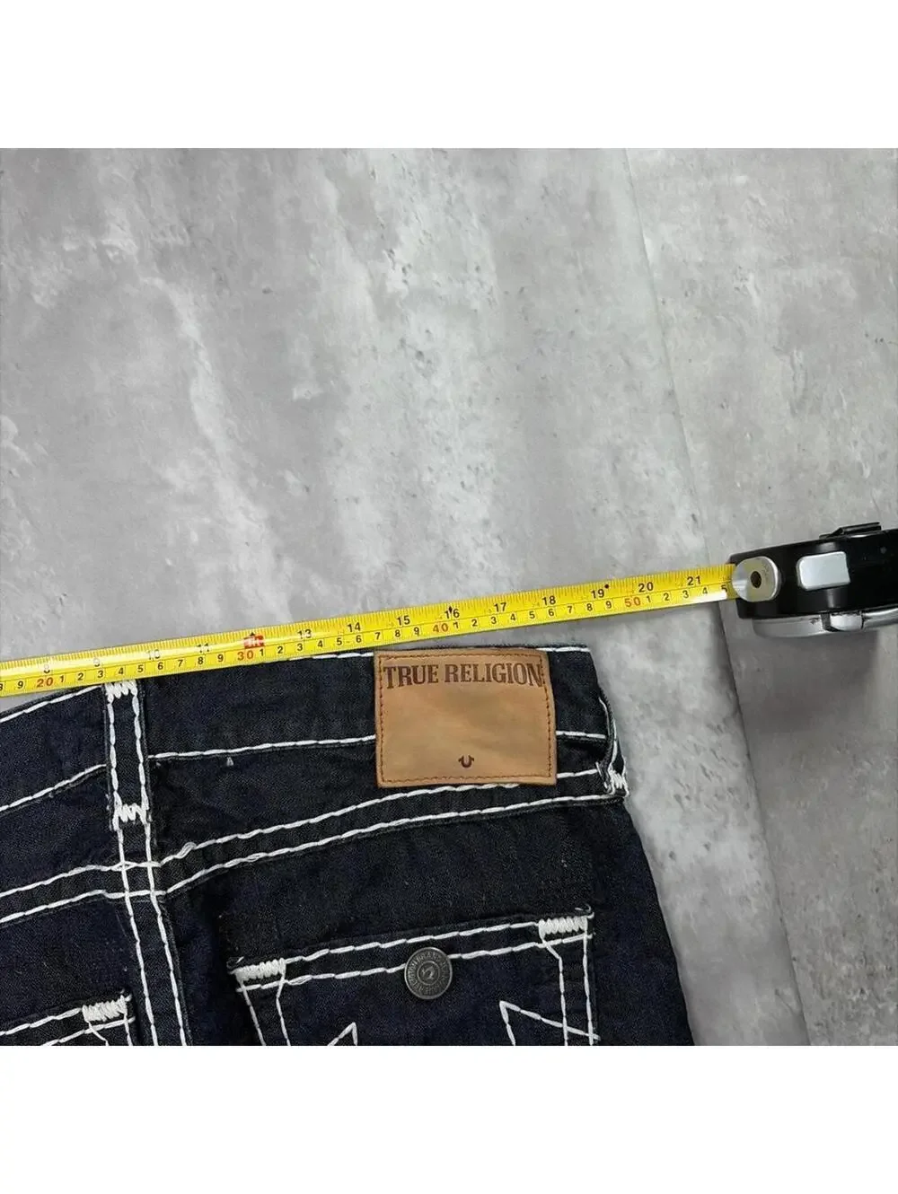 Y2K Dark Wash True Religion Grunge Ricky Straight Denim Jeans